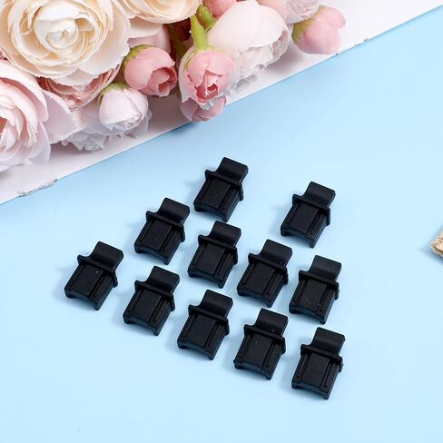50 Pcs RJ45 Dust Covers Caps Ethernet LAN Port Protector Black Silicone Ethernet Hub Port RJ45 Anti-Dust Silicone Plugs Protector Stopper Cap for Female Ports Protectors Switch Router Media Converter in Kuwait