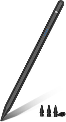 قلم الجيل الأول لجهاز iPad A16 (2025-2018)، قلم رصاص USB C شحن سريع ومغناطيسي مع حساسية للإمالة ورفض راحة اليد لجهاز iPad Air 3/4/5/M2/M3، Mini 5/6/7، i-Pad 6-11، Pro 11/12.9"/M4 (أبيض) in Kuwait
