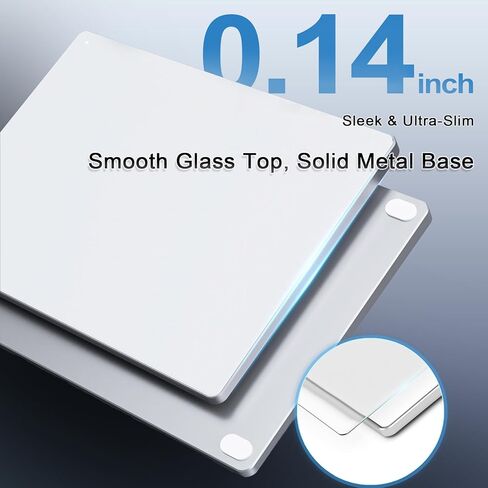 Wired Trackpad for Windows 7/10/11, High Precision Wired Touchpad with Multi-Gesture, Premium Glass Surface, Dual Cables(USB A to C & USB C to C) for Windows PC Computer, White in Kuwait