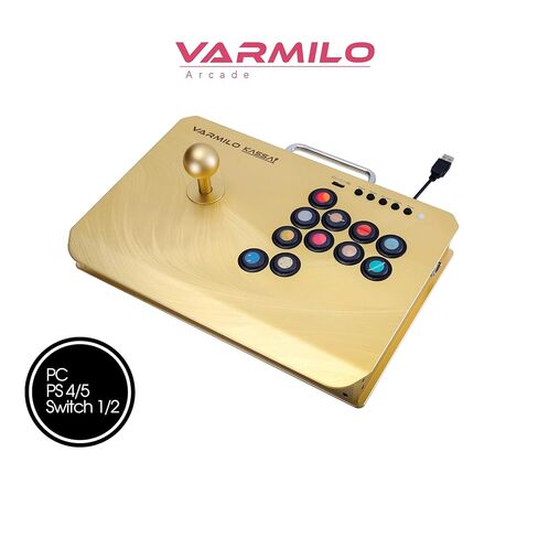 Varmilo Kassai Pro Arcade Fight Stick, Rapid Trigger Controller, Tournament Grade for Fighting Games (Obsidian Black), Compatible with PC/PS4/PS5/Switch1/Switch2 in Saudi Arabia