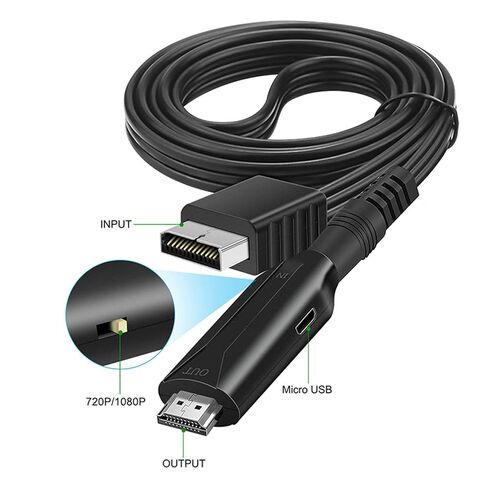 PS1 to HD Multimedia Interface Cable, Video Game Conversion Cord for PS2, Plug and Play with Stable Video Conversion, Clear Image Display for TV and Monitor in Saudi Arabia