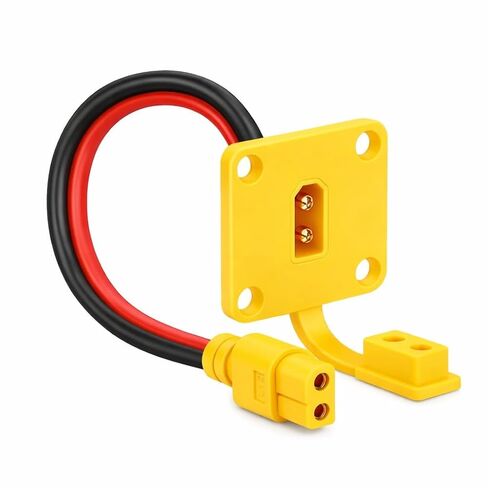 كابل تمديد 12AWG XT60 ذكر إلى أنثى مع لوحة تركيب، قابس XT60 إلى موصل سلك المقبس لبطارية ليبو RC، طائرة بدون طيار FPV، السيارة، ونظام الطاقة DIY (30 سم) in Kuwait