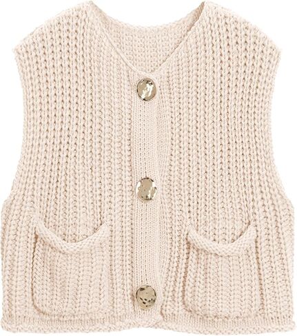 Hixiaohe Womens crochet chunky knit top splicess button button tops Strendy Cardigan Sweater stest for women with goples in Saudi Arabia