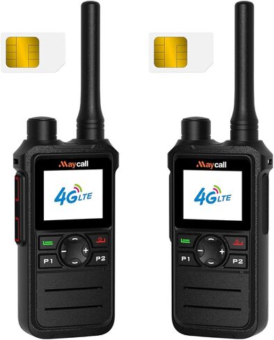 Lifetime Use Global Walkie Talkies with SIM Cards Unlimited Range Walkie Talkies 5000 Miles Dual SIM POC Radios with Flashlight SOS 3000mAh Battery (MC-720) in Kuwait