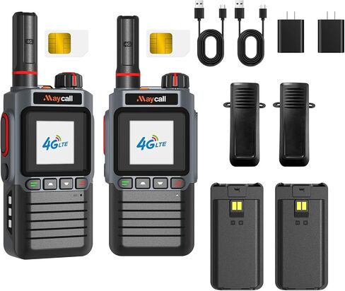Lifetime Use Global Walkie Talkies with SIM Cards Unlimited Range Walkie Talkies 5000 Miles Dual SIM POC Radios with Flashlight SOS 3000mAh Battery (MC-720) in Saudi Arabia