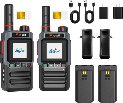 Lifetime Use Global Walkie Talkies with SIM Cards Unlimited Range Walkie Talkies 5000 Miles Dual SIM POC Radios with Flashlight SOS 3000mAh Battery (MC-720) in Saudi Arabia