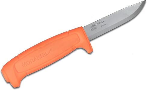 سكين Morakniv Craftline Basic 511 ذو شفرة ثابتة من الفولاذ عالي الكربون وغمد كومبي، شفرة 3.6 بوصة in Kuwait