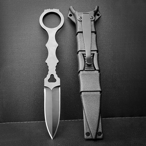 Tactical Fixed Blade Knife，6.7in Full Tang Camping Knives for Outdoor Survival，440C Stainless Steel EDC Knife with Kydex Sheath,Ergonomic Handle in Kuwait