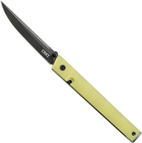 CRKT CEO Everyday Carry EDC سكين جيب قابل للطي مع قفل بطانة: AUS 8 شفرة حافة عادية، مقبض من النايلون المقوى بالزجاج، مشبك جيب قابل للعكس، 7097K in Kuwait