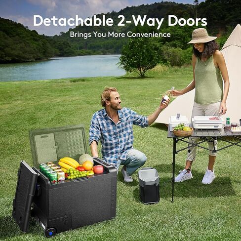 BODEGACOOLER 12 Volt Car Refrigerator, 61Quart Car Fridge WIFI APP Control, Protable Freezer -4℉-68℉, RV Electric Cooler 12/24V DC 100-240V AC for Outdoor, Truck, Van, Vehicles, Camping, Travel in Saudi Arabia