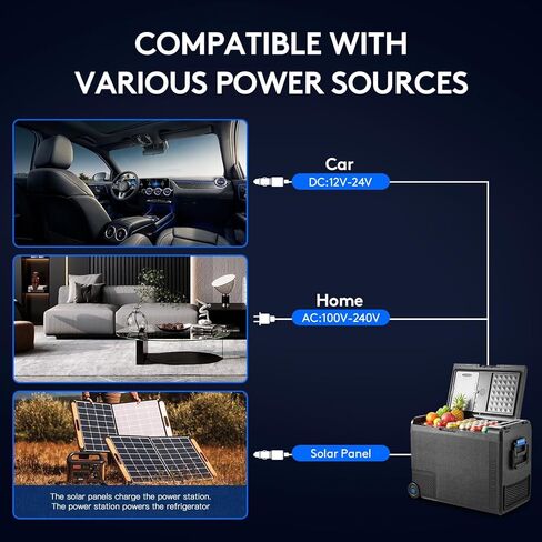 BODEGACOOLER 12 Volt Car Refrigerator, 61Quart Car Fridge WIFI APP Control, Protable Freezer -4℉-68℉, RV Electric Cooler 12/24V DC 100-240V AC for Outdoor, Truck, Van, Vehicles, Camping, Travel in Saudi Arabia