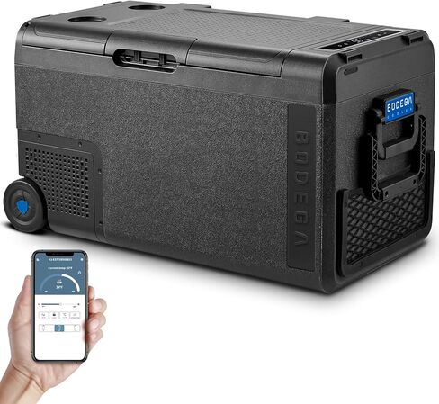 BODEGACOOLER 12 Volt Car Refrigerator, 61Quart Car Fridge WIFI APP Control, Protable Freezer -4℉-68℉, RV Electric Cooler 12/24V DC 100-240V AC for Outdoor, Truck, Van, Vehicles, Camping, Travel in Saudi Arabia