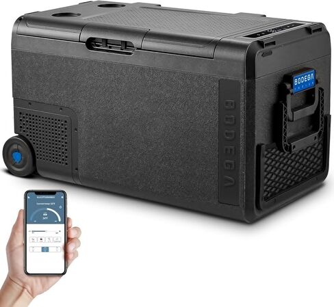 BODEGACOOLER 12 Volt Car Refrigerator, 61Quart Car Fridge WIFI APP Control, Protable Freezer -4℉-68℉, RV Electric Cooler 12/24V DC 100-240V AC for Outdoor, Truck, Van, Vehicles, Camping, Travel in Saudi Arabia