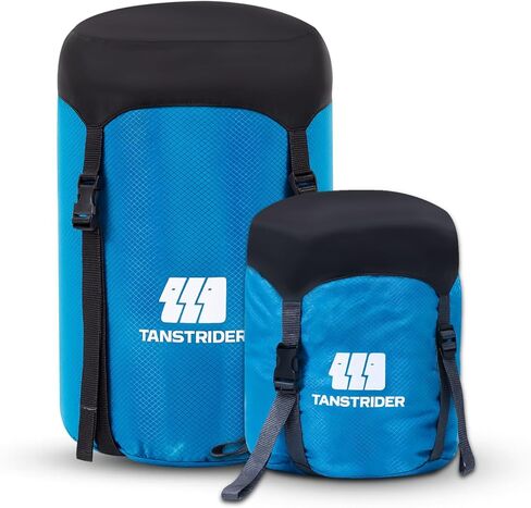 كيس ضغط لحقيبة النوم، أزرق 29 لتر مقاوم للماء وخفيف الوزن من النايلون خفيف الوزن وموفر للمساحة كيس تخزين كيس النوم للتخييم والمشي لمسافات طويلة والسفر والخارج وحقائب الظهر in Kuwait