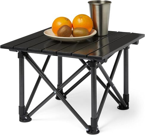 Amazon Basics Camping Table, Made of Alloy Steel and Aluminum, Small, Folding, Camping Essentials, Black in Saudi Arabia