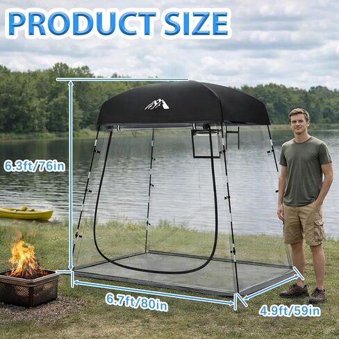 Sports Tent, Portable Sports Tent Shelter Fits 2-4 Persons,6.3FT Height Clear Bubble Tents for Sports Games and Camping,Providing Shelter from Wind and Rain in Saudi Arabia