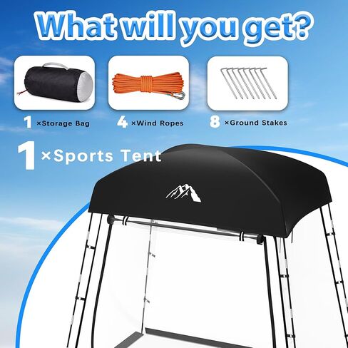 Sports Tent, Portable Sports Tent Shelter Fits 2-4 Persons,6.3FT Height Clear Bubble Tents for Sports Games and Camping,Providing Shelter from Wind and Rain in Saudi Arabia