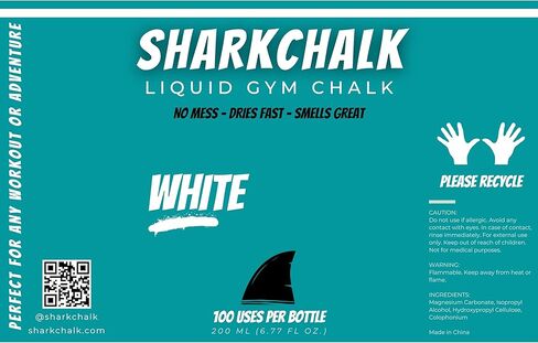 SharkChalk - Liquid Gym Chalk - White - 200ml in Saudi Arabia
