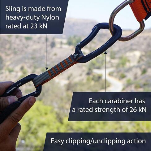 Fusion Climb 6-Pack 11cm Quickdraw Set with Techno Zoom Bent Gate Carabiner/Techno Zoom Bent Gate Carabiner, Universal in Saudi Arabia