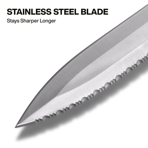 KLEIN TOOLS DK16 Double-Edged Duct Knife, Serrated Stainless Steel Blade, Designed for Duct Board and Insulation, Fixed Blade Knife with Sheath, 5-1/2-Inch in Saudi Arabia