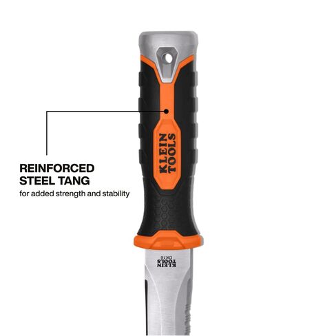 KLEIN TOOLS DK16 Double-Edged Duct Knife, Serrated Stainless Steel Blade, Designed for Duct Board and Insulation, Fixed Blade Knife with Sheath, 5-1/2-Inch in Saudi Arabia