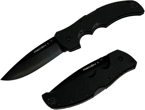 COLD STEEL Recon 1 4 "S35VN شفرة حلاقة حادة 5.375" G-10 مقبض سكين قابل للطي التكتيكي مع قفل ثلاثي الإعلانات، جيب يمكن استخدامه بكلتا اليدين/مشبك حزام in Kuwait