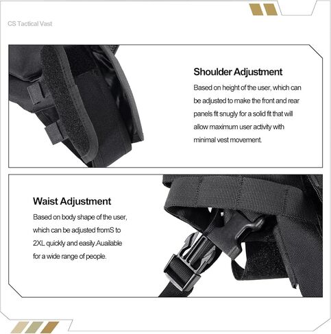 Tactical Outdoors Vest,Fully Adjustable Breathable,Lightweight Modular Paintball Police Airsoft Vest in Kuwait