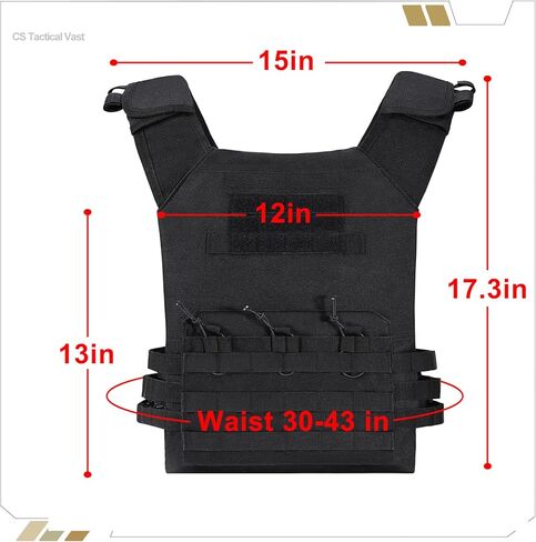 Tactical Outdoors Vest,Fully Adjustable Breathable,Lightweight Modular Paintball Police Airsoft Vest in Kuwait