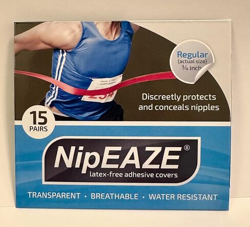 NipEaze - أغطية الحلمات الرياضية الأصلية - حاصلة على براءة اختراع ومثبتة - منع الاحتكاك للرجال والنساء in Kuwait
