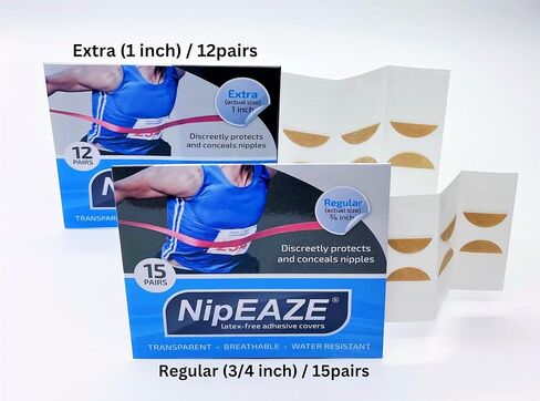 NipEaze - أغطية الحلمات الرياضية الأصلية - حاصلة على براءة اختراع ومثبتة - منع الاحتكاك للرجال والنساء in Kuwait