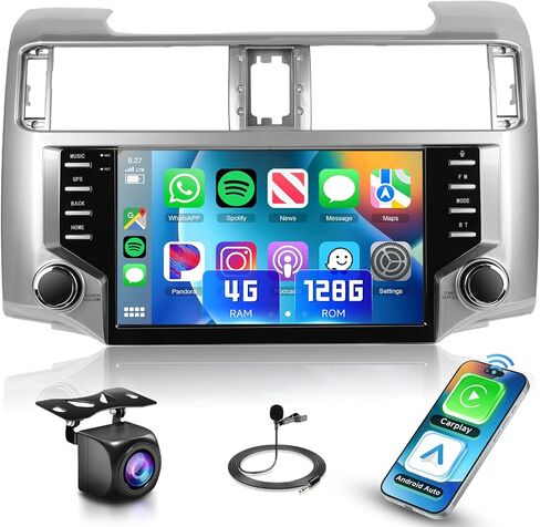 5/6GhzWiFi Radio for Toyota 4runner 2010-2020,Snapdragon 8Core 4G+64G 5.1Bluetooth Car Stereo,Wireless Carplay,DSP Hi-Res,Android Auto 9inch 1280x720 IPS Touch Screen,Backup Camera,GPS,FM/RDS in Saudi Arabia