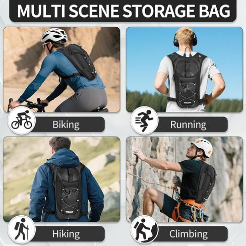 Hydration Backpack with 2L Water Bladder, Lightweight Hydro Pack for Cycling, Running, Hiking, Climbing in Saudi Arabia