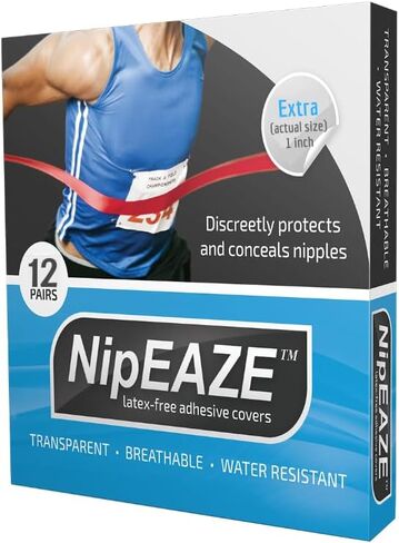 NipEaze - أغطية الحلمات الرياضية الأصلية - حاصلة على براءة اختراع ومثبتة - منع الاحتكاك للرجال والنساء in Kuwait