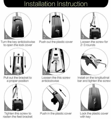 Lockable Roof Rail Rack Cross Bar Crossbar Fits for Alfa-Romeo Stelvio 2017 2018 2019 2020 2021 2022 2023 2024 in Kuwait