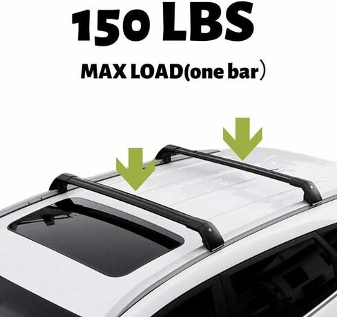Lockable Roof Rail Rack Cross Bar Crossbar Fits for Alfa-Romeo Stelvio 2017 2018 2019 2020 2021 2022 2023 2024 in Kuwait
