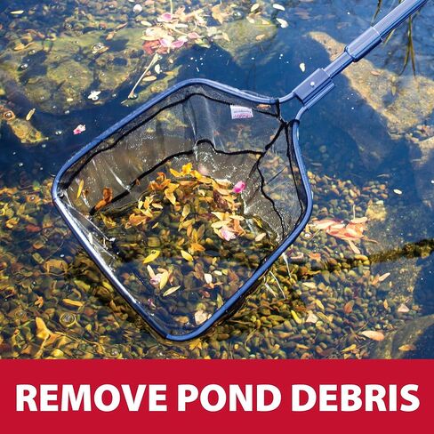The Pond Guy Heavy Duty Telescopic Fish & Utility Net Combo, Adjustable Aluminum Pole & Mesh Netting, Water Garden Maintenance & Fishing Equipment in Saudi Arabia