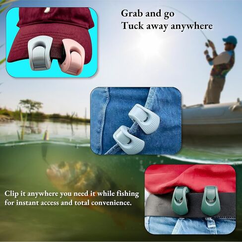 Fishing Rods Belt Rod Straps, Fishing Rod Clip Fit for Casting Rods, Spinning Rods Bass Rod and Fly Rods (4 Color, 4 pcs) (GREY) in Saudi Arabia