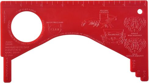 Dungeness Crab Gauge Measure with Ruler Multi Shrimp Clam Measuring Tool for Oregon, Washington and California in Kuwait