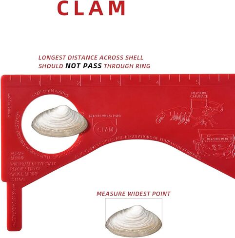 Dungeness Crab Gauge Measure with Ruler Multi Shrimp Clam Measuring Tool for Oregon, Washington and California in Saudi Arabia