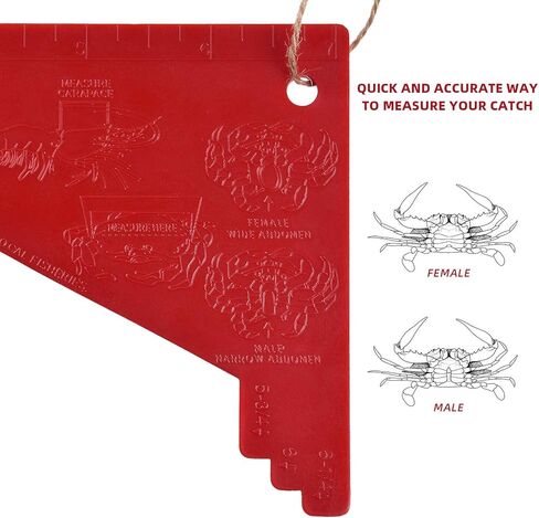 Dungeness Crab Gauge Measure with Ruler Multi Shrimp Clam Measuring Tool for Oregon, Washington and California in Saudi Arabia