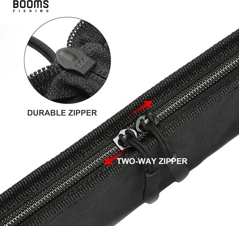 Booms Fishing PB1 Fishing Rod Case, Portable Folding Fishing Pole Case, Fishing Spinning Rod Bag, Store Up to 2 Fishing Poles with Reels, 4.4ft/53inch in Saudi Arabia