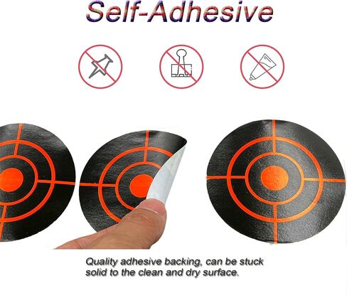 250 Pcs Shooting Target Stickers, 3" Splatter Targets, Circular Self Adhesive Splatter Targets, Yellow Instantly Visible, Suitable for Pellet Gun, Rifle, Airsoft Shooting Practice in Saudi Arabia