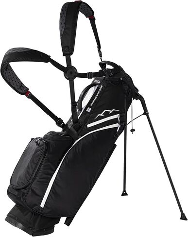 Sun Mountain Men's Eclipse 2.5 LS Lightweight Stand Golf Bag 4-Way Top - 8 Pockets, X Fit Dual Strap System, Push & Electric Cart Compatible Compression Base, 2025 Model - Black-White in Saudi Arabia
