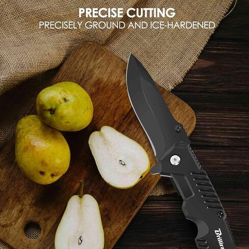 Pocket Knife, Folding Knives Blade 2.6in, Foldable Survival Small Knife with Clip, Button Lock & Glass Breaker, Everyday Carry EDC Knives for Hunting Camping Hiking in Saudi Arabia