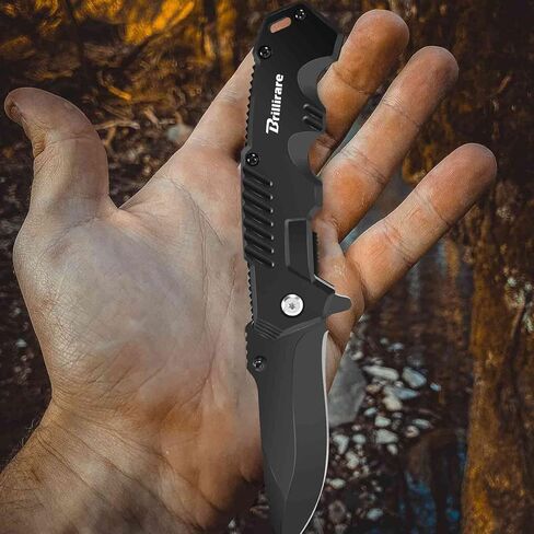 Pocket Knife, Folding Knives Blade 2.6in, Foldable Survival Small Knife with Clip, Button Lock & Glass Breaker, Everyday Carry EDC Knives for Hunting Camping Hiking in Saudi Arabia