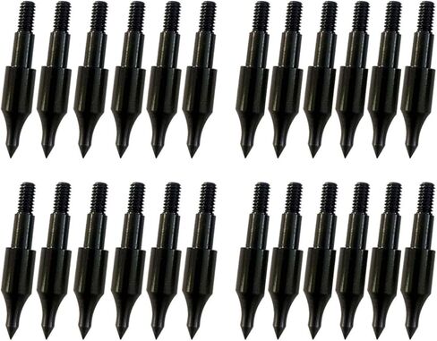 24 Pcs Steel 100 Grain Archery Arrow Field Points Field Tips - Practice Target & Hunting Arrows Heads for Recurve, Compound Bow & Crossbow Bolts Screw-in in Saudi Arabia