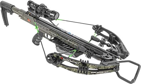 حزمة Killer Instinct Boss 405 Crossbow Pro مع نطاق 4x32 IR-W، وجهاز التحكم بالحبل، ومثبطات السلسلة، وجعبة 3 مسامير، و3 مسامير Hypr Lite ونصائح ميدانية، وعصا تشحيم السكك الحديدية in Kuwait