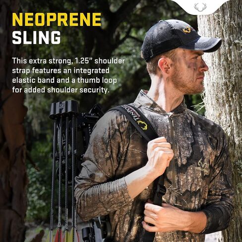TenPoint Neoprene Sling - حزام كتف قابل للتعديل مقاس 1.25 بوصة مع حلقة إبهام - متوافق مع جميع أقواس TenPoint وWicked Ridge وHorton Crossbows in Kuwait