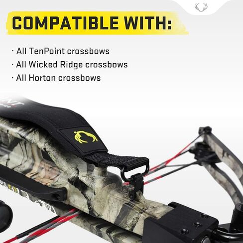 TenPoint Neoprene Sling - حزام كتف قابل للتعديل مقاس 1.25 بوصة مع حلقة إبهام - متوافق مع جميع أقواس TenPoint وWicked Ridge وHorton Crossbows in Kuwait