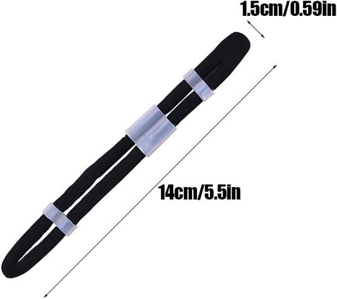 Archery Finger Sling Recurve Bow Fingerling, Adjustable Trainer Clicker Tabs Soft Elastic Cloth Extra Comfortable Padded Wear Resistant for Outdoor Recurve Bow Hunting Shooting Accessory(G-Schwarz) in Saudi Arabia
